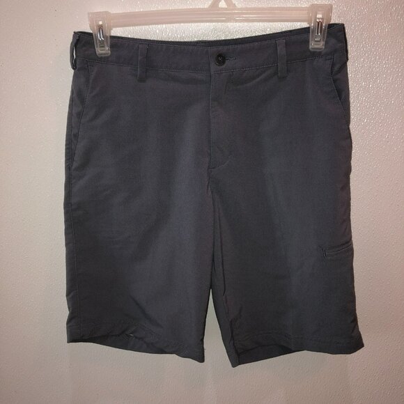 Adidas Mens Size 30 Solid Gray Chino Flat Front Flap Pockets Golf Shorts - Picture 4 of 10